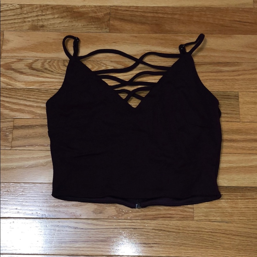 Dark purple crop top
